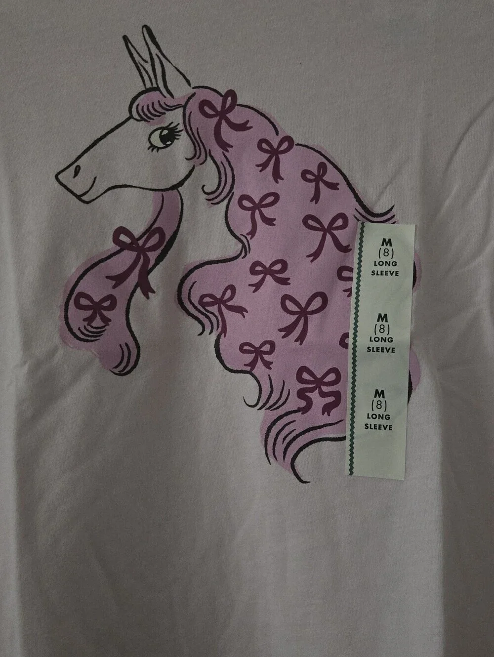 NWT Cat & Jack Girls Pink Unicorn Long Sleeve Tee M (8)